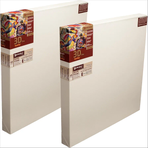 Masterpiece Z2DU-2128 3D Pro L22U Belgian Linen, 6.3 cm, Acrylic, Primed, 340 g Stretched Artist Canvas, Wood, 2-Pack, 2 Pieces Masterpiece Z2DU-2128 3D Pro L22U Belgian Linen, 6.3 cm, Acrylic, Primed, 340 g Stretched Artist Canvas, Wood, 2-Pack, 2 Pieces