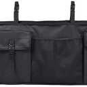 MYDAYS Double Gun Rack for UTV,Improve Style Gun Carrier Rifle Case Rear Storage Bag Roll Cage Cargo Organizer for 2 Guns (Black1)
