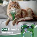 FAYOGOO Cat Harness, Cat Leash and Harness Set for Walking Escape Proof, Harness for Small Cats/Small Dogs, Large Kitten/Puppy Harness and Leash, Harness for Cats XL(Neon Green, X-Large)