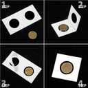 Outus 300 Self Adhesive Coin Holders, Cardboard 2" x 2" Holders, Many Assorted Sizes Coin Flips Collection Supplies Collecting Cardboard Accessories for Collectors (6 Size)