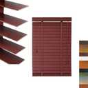2" Slats Wood Blinds for Indoor Windows, Wooden Blackout Blinds & Shades,Custom Size Privacy Horizontal Blinds for Home Bedroom Bathroom Living Room Windows 32" 40" 48" 60" 64" 70''
