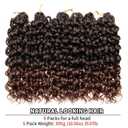 QRHSUKA Curly Crochet Hair GoGo Curl Crochet Hair for Women Ocean Wave Synthetic Bohemian Crochet Braid Water Wave Crochet hair Extensions (12 inch(Pack of 6), T1B/30)