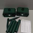 2 Pack Outdoor Solar Animal Repeller - Ultrasonic & Strobe Light, Deterrent for Cats, Dogs, Raccoons, Rabbits, Skunks, Foxes & More (Green)