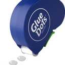 Glue Dots, Dispenser for everyday uses, 125 Dots, 3/8", .375 Inches, Movable, Repositionable, Multi-Functional, Label Containers, Glue Stick and Tape Alternative, Clear