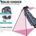 Sunday Golf Bag with Strap & Stand, Lightweight Golf Stand Bags with Two-Way Divider/Cooler Pocket, Golf Club Bags Holds 5-6 Clubs for Driving Range, Par 3 and Standard Courses