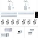 10FT Heavy-Duty Galvanized Steel Exterior Sliding Barn Door Hardware Kit, 450 lbs Capacity,Kit for Outdoor,Fit for MAX 1 Door Width 60in