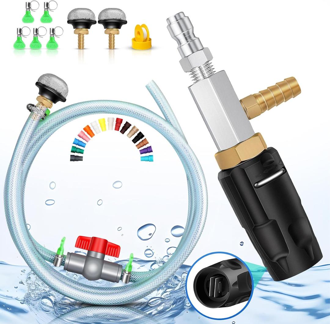 Magula Adjustable Long Range Pressure Washer Nozzle Kit, 44.5 GPM Downstream Injector, 40FT Spray, 1/4 Quick Connect, 15FT Hose, Pressure Washer Spray Nozzle | W/ 2000 to 4500 PSI