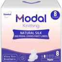 MODAL Silk-Ultra Thin Sanitary Pads, Real Mulberry Silk, Regular, 8 Count | Second Skin Bare Fit, Long-Lasting Breathable Zero Damp,Wide Wings for Women