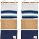 Juvale Wall Mounted Organizer with 3 Pockets for Hanging Storage - 3 Pocket Wall Organizer (11.75 x 27 In, 2 Pack)