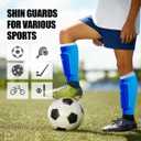 Soccer Shin Guards for Kids Youth Adults, Ski Shin Guards Sleeves for 2-18 Years Old Boys Girls Men, Calf Compression Sleeve with Honeycomb Pads, Espinilleras de Futbol para Hombres