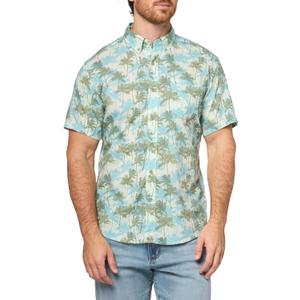 Eddie Bauer Mens Eddie Bauer Printed Baja Shirt (2X, Lceladon)