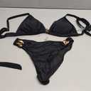 Blooming Jelly Women's Cheeky Bikini Sets Two Piece Swimsuit Sexy Bathing Suit Triangle String High Cut Thong Swimwear L