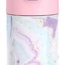 THERMOS FUNTAINER Water Bottle with Straw - 12 Ounce - Kids Stainless Steel Vacuum Insulated Water Bottle with Lid, Dreamy