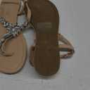 DREAM PAIRS Flat Sandals for Women Dressy Rhinestone T-Strap Thong Flat Sandals for Summers Dress Beach (9, Nude)