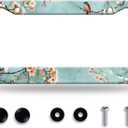 Watercolor Flowers with Birds License Plate Frame Floral Flower License Plate Frames Funny Auto Accessory Bracket Stainless Steel Beautiful License Plate for Women 6.3 x 12.3 Inch