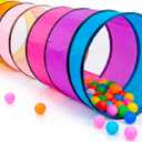 NUBUNI XXL Tunnel for Kids 98 in. | Tunnel Tent for Toddlers | 4X Play Tunnels for Children | Colorful Pop Up Crawl Tunnel | Collapsible Gift for Boy and Girl Indoor and Outdoor Game