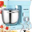 MIGECON Stand Mixer,Electric Food Mixer, Dough Hook, Flat Beater Attachments, Splash Guard 10 Speeds with Whisk, 5.26 QT Blue