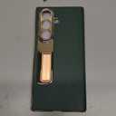 for Samsung Galaxy Z Fold 7 Phone Case,Luxury Genuine Leather,Full Body Hinge Protection,Built-in Screen Protector,Kickstand Slim Phone Cover for Galaxy Z Fold7 (Green)