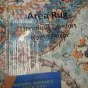 8x10 Area Rug Moroccan Trellis Machine Washable Rug Vintage Medallion Distressed Indoor Accent Rug Stain Resistant Non-Slip Floor Cover Carpet for Living Room Bedroom, Cream