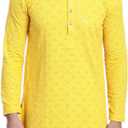 Sojanya (Since 1958 Men'S Pure Cotton Sequence Only Long Kurta, M