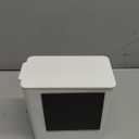 Artilife Magnetic Plastic Lint Bin with Lid for Laundry Room, 6 X 5 Inch Compact Wall Mount Lint Holder for Dryer, Small White ABS Trash Can for Dryer Lint and Sheets