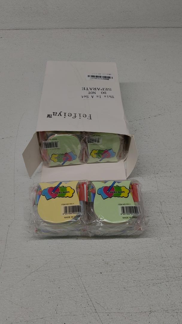 Two JinXin Star Shaped Sticky Notes in Green, Blue, Pink and Yellow, 48 pads