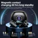 HiFi Stereo Wireless Earbuds, Bluetooth 5.3 with LED Display 50H Playback ENC Noise Canceling IPX7 Waterproof Earphones for Gym/Running/Work