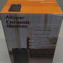 Space Heater, 1500W Electric Heaters Indoor Portable with Thermostat, PTC Fast Heating Ceramic Room Small Heater with Heating and Fan Modes for Bedroom, Office and Indoor Use (10IN)