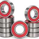 10 Pack 6205-2RS Double Rubber Seal Bearing 25x52x15mm,Pre Lubricated,Stable Performance,Cost Effective, Deep Groove Ball Bearings