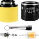 Dual Stage Air Filter with Fuel Filter Oil Filter Spark Plug Compatible with Arctic Cat 375 400 500 2x4 4x4 Replace 0470-391 0470-322 FS-936