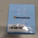 BRONZEDOG Rolled Leather Dog Collar for Dogs with QR ID Tag (S: 12-14 Inch, Teal)