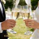 Bridal Shower Gifts Wedding Gifts Engagement Gift for Couples Newlyweds,Mr and Mrs Wine Glass Set,Wedding Glasses for Bride and Groom