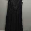 MUADRESS Women's Lace Cocktail Wedding Party Dress (XX-Large, Round Neck-black)