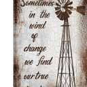 Farmhouse Canvas Wall Art for Living Room Vintage Windmill with Inspirational Quote Pictures Painting on Canvas Rustic Brown Home Wall Decor Framed Artwork Ready to Hang 24x36