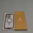 for iPhone 15 Pro Max Case, Compatible with MagSafe, Built-in Privacy Screen Protector and Camera Protection, Anti Spy Full Body Dustproof Shockproof Hard Phone Case 6.7", Brown