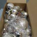 2 Pcs Christmas Ball Garland 6 ft Ball Ornaments Christmas Bulb Garland Xmas Tree Bauble Decorations for Party Supplies Indoor Outdoor Home Office Decoration Accessories(Champagne Gold)