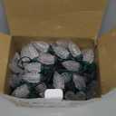 Dazzle Bright C9 Christmas String Lights, 100 LED 66 FT Waterproof Connectable Green Wire Fairy Lights, Christmas Lights for Indoor Outdoor Home Yard Xmas Tree House Decorations (Warm White)
