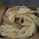Fall Corn Husk & Wheat Wreath for Front Door 24 Inch, Farmhouse Style Rustic & Minimalist Autumn Wreath, Fall Harvest Decor for Home Porch Door Wall Indoor/Outdoor