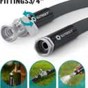 50ft Garden Hose, Ultra Lightweight All-Weather Water Hose, Durable & Flexible, Built-in Valve, Leak-free Connections, TPU Water Hose, Drinking Water Safe