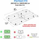 Sink Protectors for Kitchen Sink12132426,Detachable Kitchen Sink Mat 304 Stainless Steel Material Sink Rack for Bottom of Sink(26"x14" Center Drain)