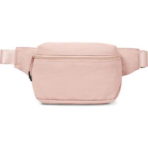 ODODOS 2L Belt Bag for Women Men, Crossbody Fanny Packs with Adjustable Strap Waist Pouch for Workout Hiking Running Travel, Light Pink