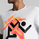 Puma White Run Faster Icons Graphic Running T-shirt, L
