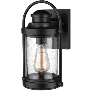 Millennium 2540-PBK Transitional One Light Outdoor Wall Bracket in Black Finish (7 x 12.5)