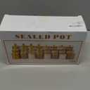 BigKing 3 Piece Plastic Canister Set for the Kitchen Counter - Sugar and Flour Containers with Airtight Lids for Countertops, Coffee and Tea Storage, Farmhouse Decor (Half Circle Lid)