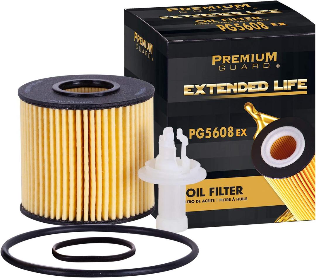 Premium Guard Extended Life Oil Filter up to 10k Miles PG5608EX | Fits 2007-2025 Lexus ES350, 2018-2025 IS300, IS350, 2018-2024 RC350, 2021-2024 Toyota Hiace, 2018-2024 Lexus RC300