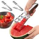 2025 Upgraded Watermelon Slicer  304 Stainless Steel Rust-Resistant Melon & Fruit Cutter for Fast, Mess-Free Even 3 cm Cubes; Ergonomic Easy-Use Design for Family Gatherings (2)