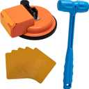 moonoom Floor Gap Fixing Tool, Heavy Duty Floor Gap Repair Kit with 5pcs Sticky Pads, Floors Suction Cup and Mallet for Laminate Vinyl Tile Wood Plank Gaps Efficient Repairs