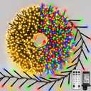 ZAIYW 100Ft 2000 LED Cluster String Lights Plug in, Dual Color Changing Christmas Tree Lights with Remote Timer 11 Modes, Outdoor Firecrackers String Lights for Garden Tree Garlands Decor