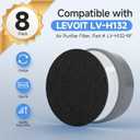 8-Pack LV-H132 Replacement Pre-Filters Compatible with LV-H132 Purifier, Part # LV-H132-RF, High Efficiency Activated Carbon Pre-Filters