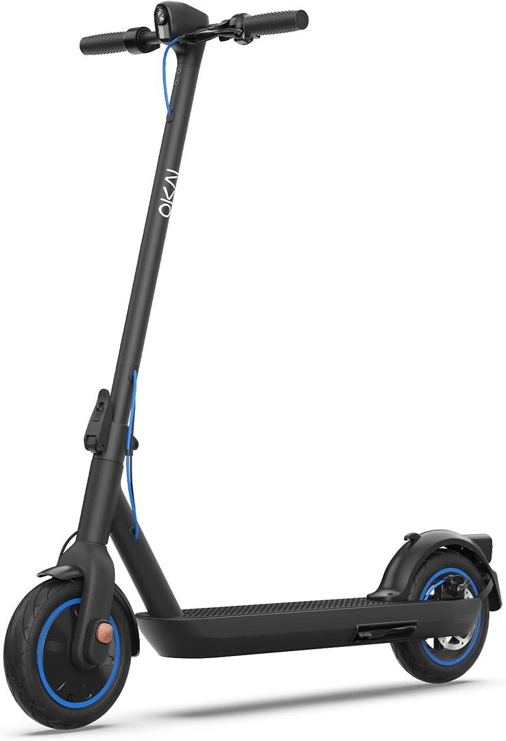 OKAI Electric Kick Scooter - ES10/20/520 Models - 18.6-28 Miles Range & 15.5 MPH, Dual Brakes - Commuter Electric Scooter for Adults & Teens (Dark Gray)